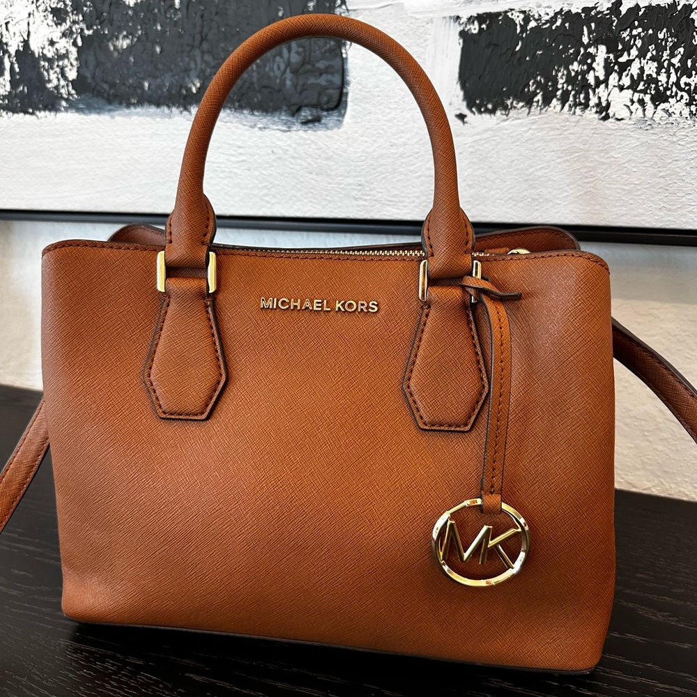 NWOT Michael Kors Tan Leather Handbag / Crossbody
